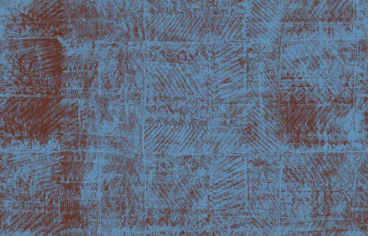 MindTheGap SAMOA Chocolate BLUE/BROWN Wallpaper