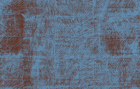 MindTheGap SAMOA Chocolate BLUE/BROWN Wallpaper