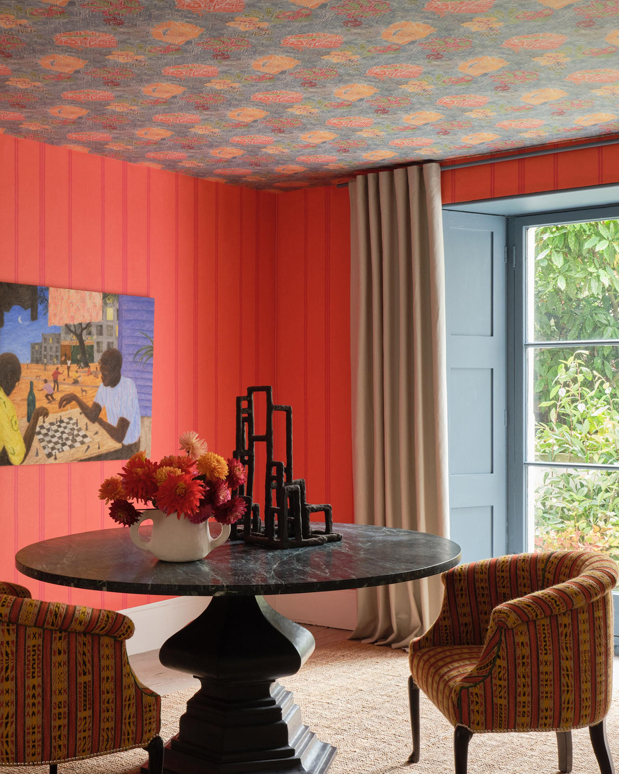 MindTheGap SHEPHERD'S DELIGHT BLUE/ORANGE/PINK/ GRAY/GREEN Wallpaper