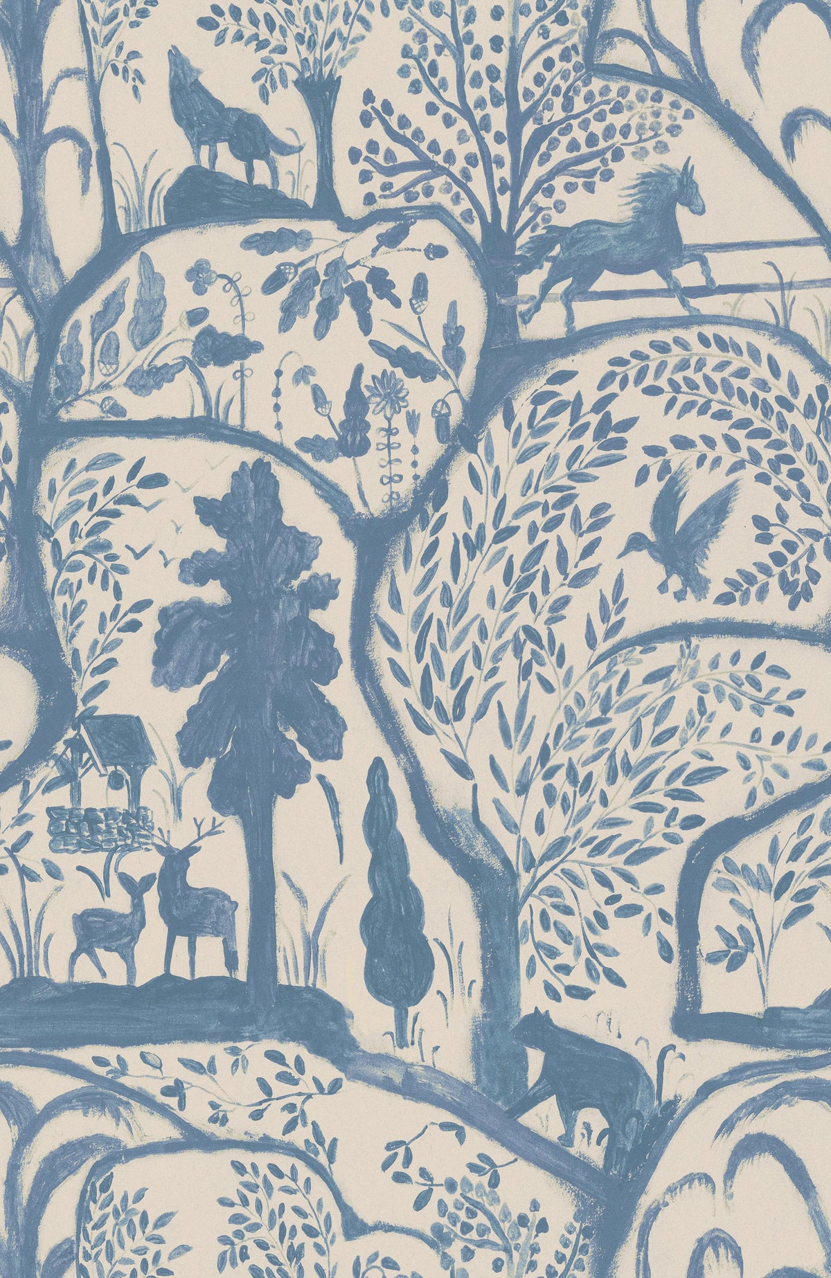MindTheGap THE ENCHANTED WOODLAND Dusk BLUE/TAUPE Wallpaper