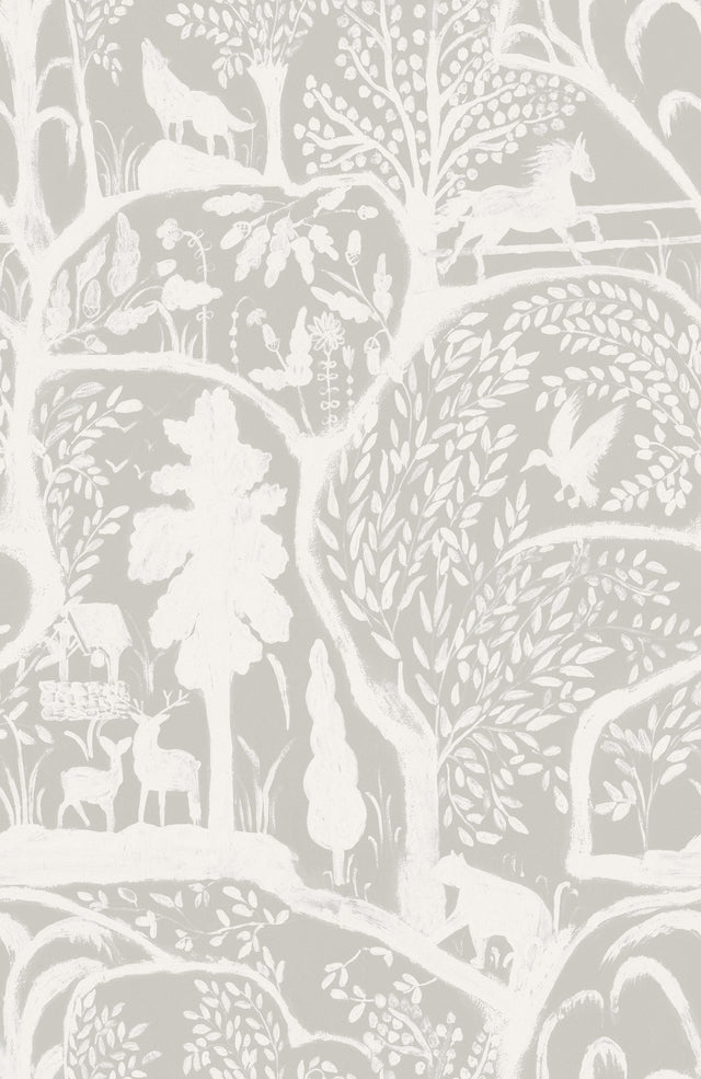 MindTheGap THE ENCHANTED WOODLAND Solstice GRAY/TAUPE Wallpaper