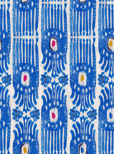 MindTheGap IKAT Carnival BLUE/WHITE/RED/YELLOW Wallpaper
