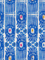 MindTheGap IKAT Carnival BLUE/WHITE/RED/YELLOW Wallpaper