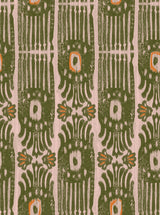 MindTheGap IKAT Notting Hill GREEN/ORANGE/TAUPE Wallpaper