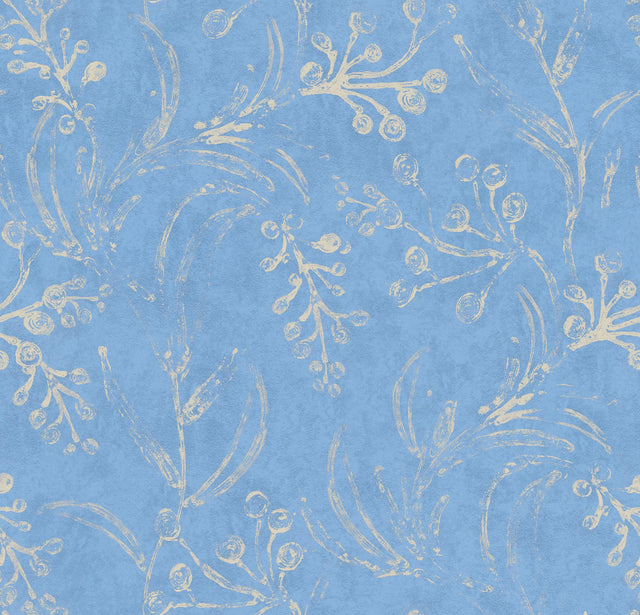 MindTheGap WALLFLOWER Sky BLUE/TAUPE Wallpaper