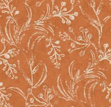 MindTheGap WALLFLOWER Clementine ORANGE/TAUPE Wallpaper
