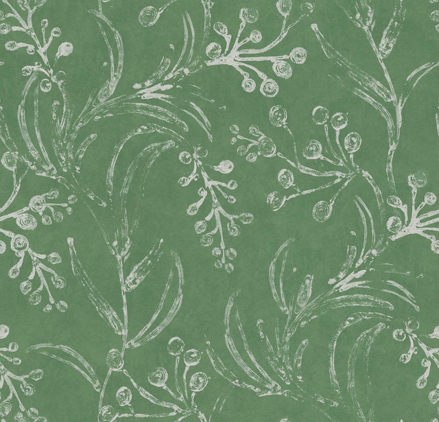 MindTheGap WALLFLOWER Moss GREEN/WHITE Wallpaper