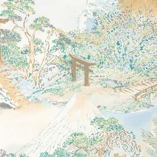 Brunschwig & Fils MEIJI PRINT AQUA Fabric