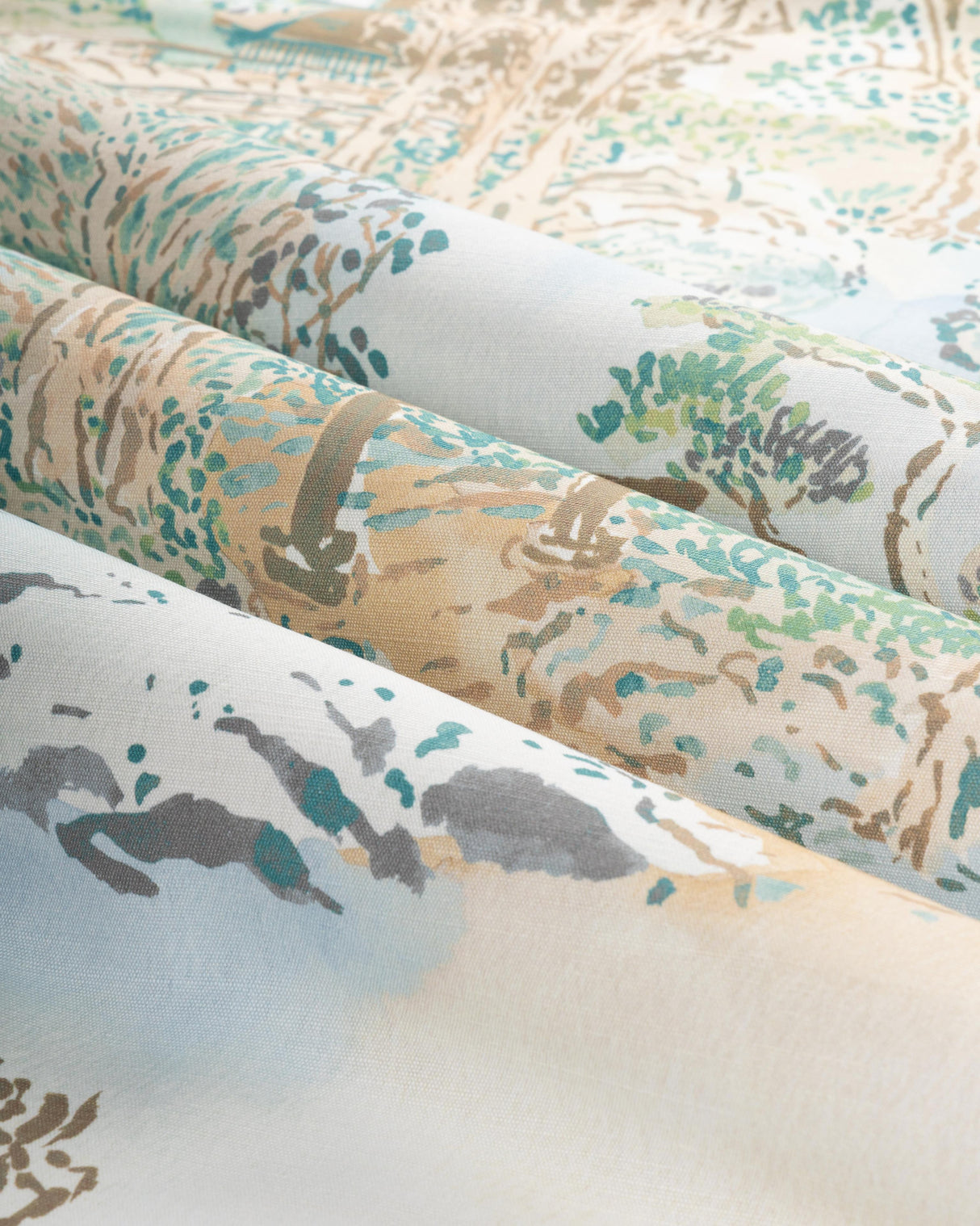 Brunschwig & Fils MEIJI PRINT AQUA Fabric