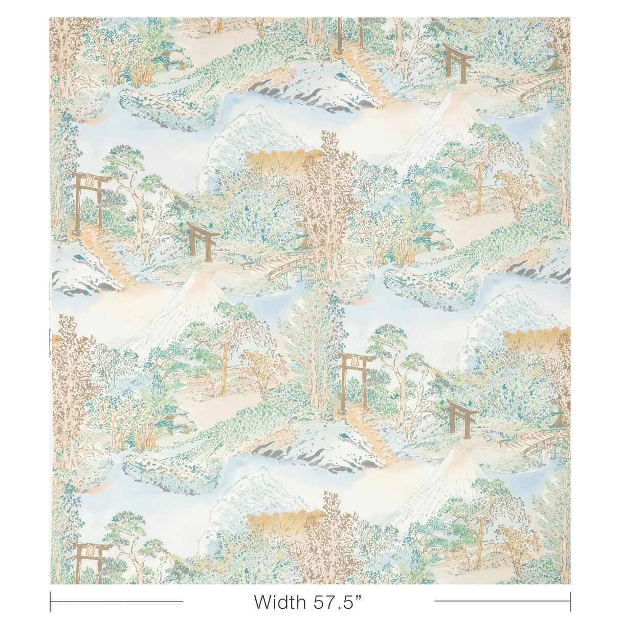 Brunschwig & Fils MEIJI PRINT AQUA Fabric