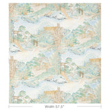 Brunschwig & Fils MEIJI PRINT AQUA Fabric
