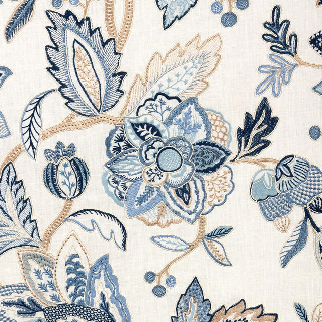 Brunschwig & Fils SIERRE EMB BLUE Fabric