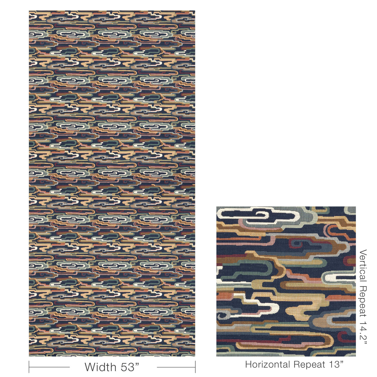 Brunschwig & Fils NUAGE TAPESTRY NAVY Fabric