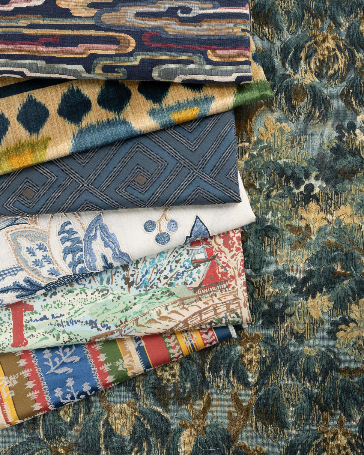 Brunschwig & Fils NUAGE TAPESTRY NAVY Fabric