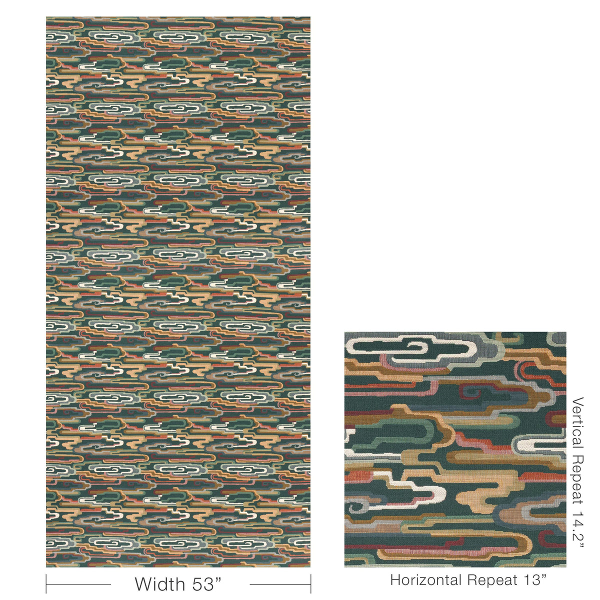 Brunschwig & Fils NUAGE TAPESTRY GREEN Fabric