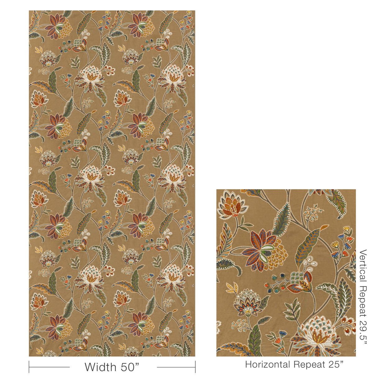 Brunschwig & Fils TROPEZ EMB MULTI Drapery Fabric
