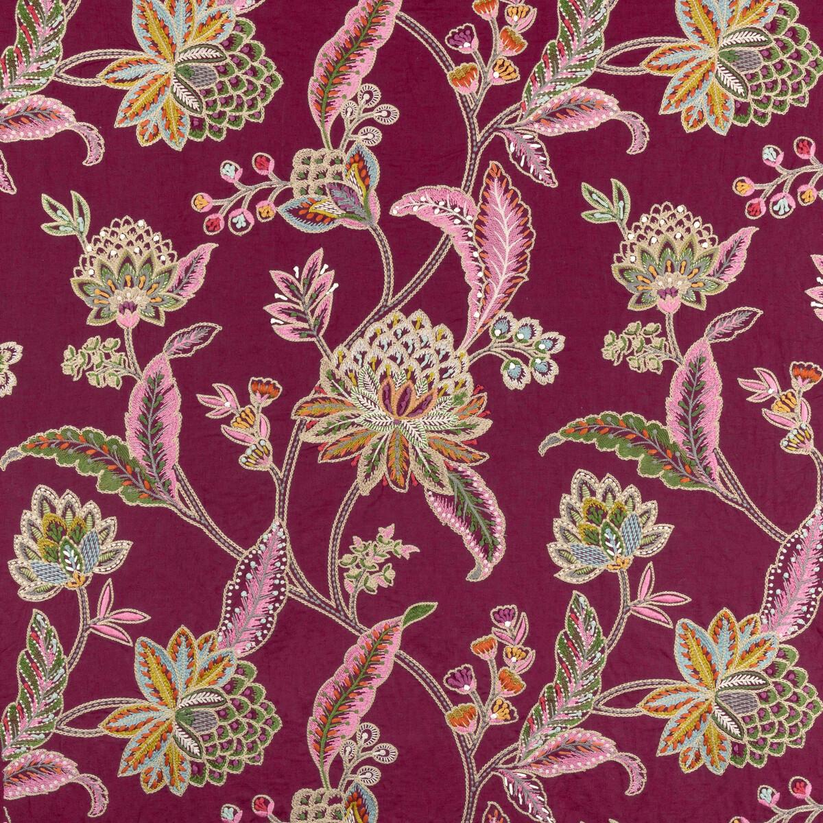 Brunschwig & Fils TROPEZ EMB PLUM Drapery Fabric