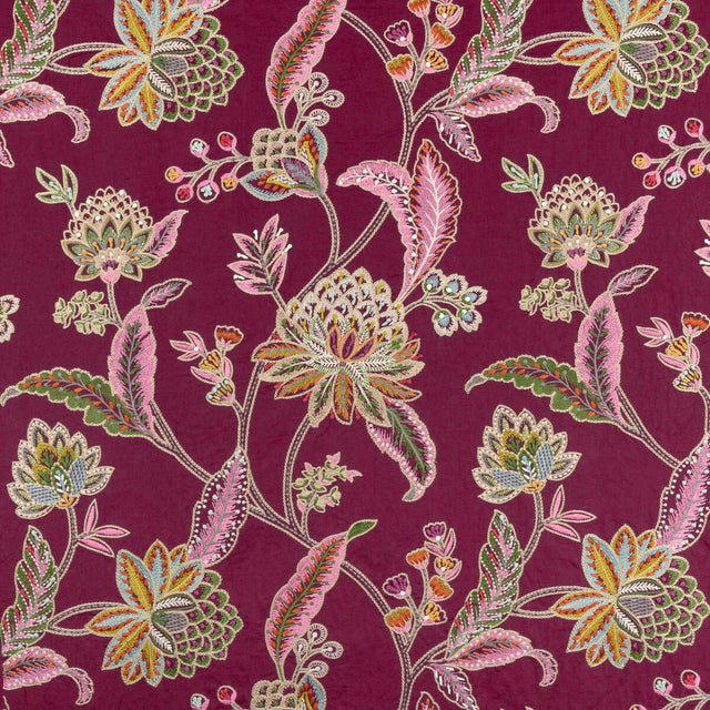 Brunschwig & Fils TROPEZ EMB PLUM Drapery Fabric