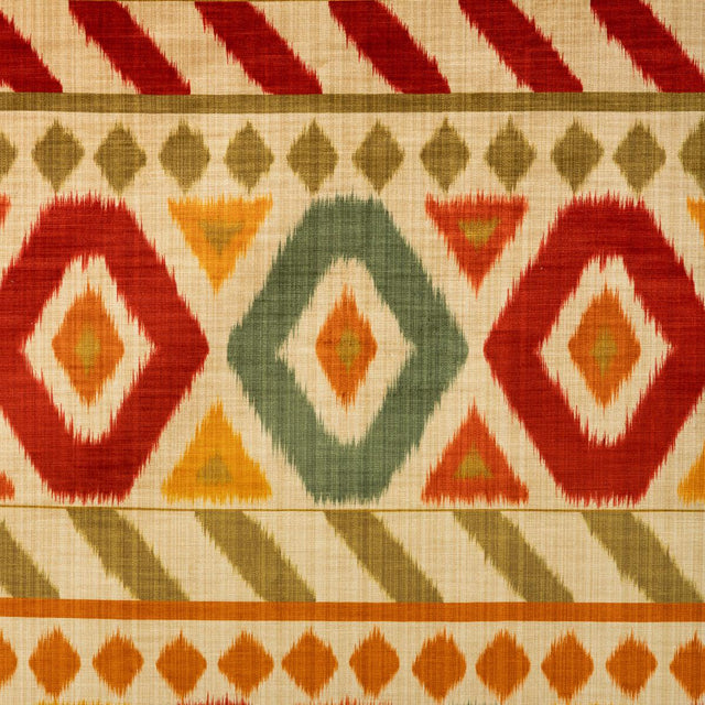 Brunschwig & Fils UZBEK VELVET GREEN/RED Fabric