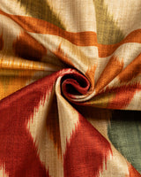 Brunschwig & Fils UZBEK VELVET GREEN/RED Fabric