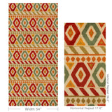 Brunschwig & Fils UZBEK VELVET GREEN/RED Fabric