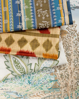 Brunschwig & Fils UZBEK VELVET GREEN/RED Fabric