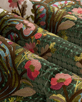 Brunschwig & Fils VICTORIA EMB JADE/ROSE Fabric