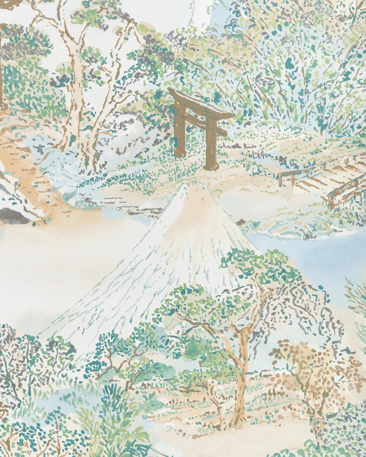 Brunschwig & Fils MEIJI AQUA Wallpaper