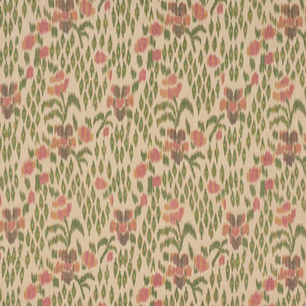 Schumacher Leonora Warp Print Jewel Fabric