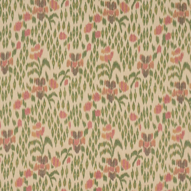 Schumacher Leonora Warp Print Jewel Fabric