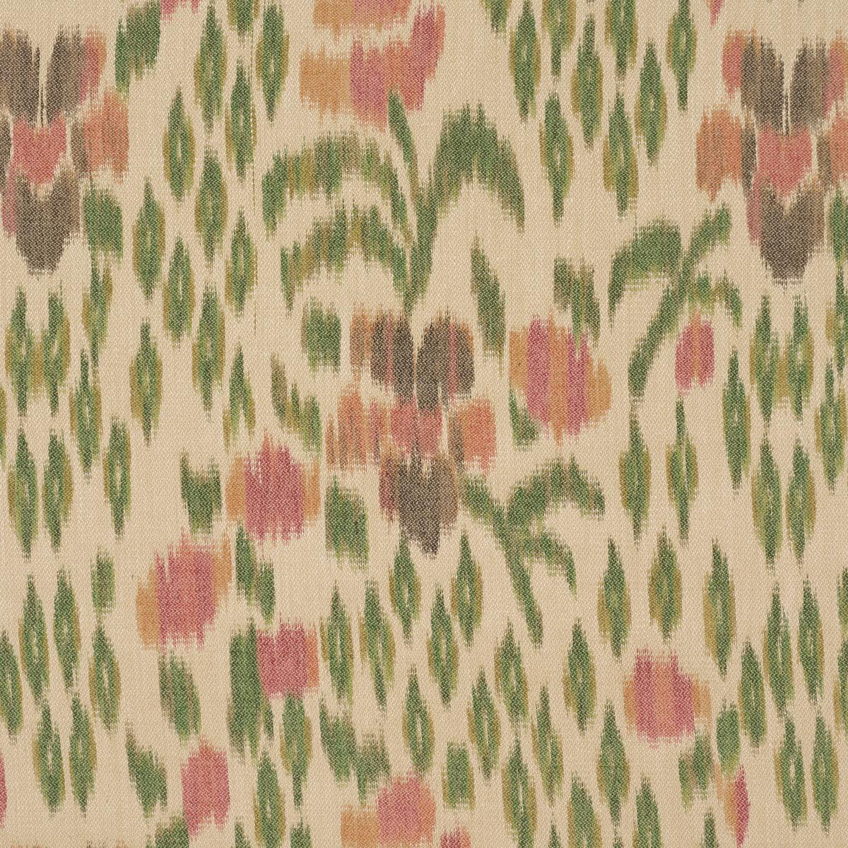 Schumacher Leonora Warp Print Jewel Fabric