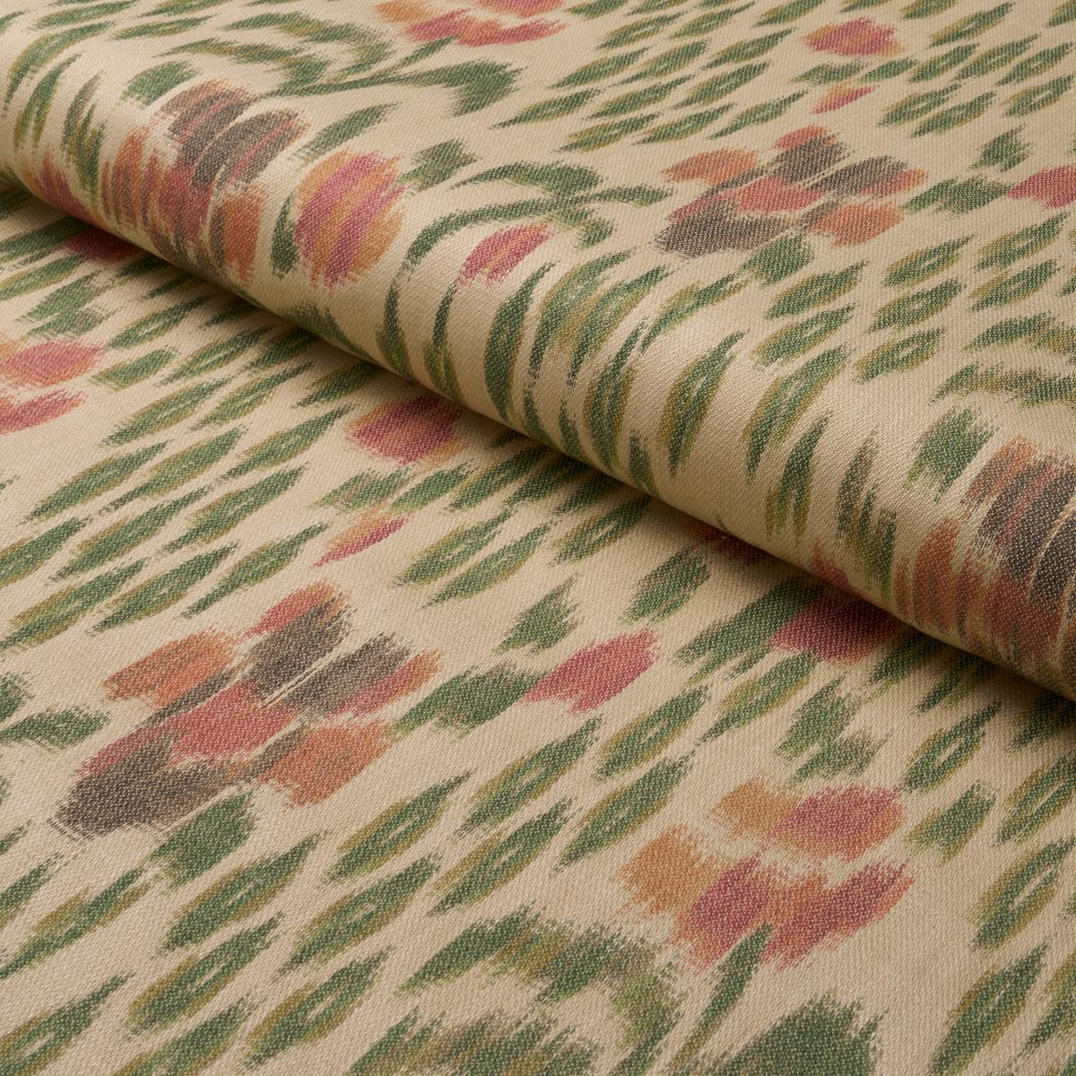 Schumacher Leonora Warp Print Jewel Fabric