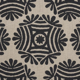 Schumacher Gilded Star Hand Block Black Fabric