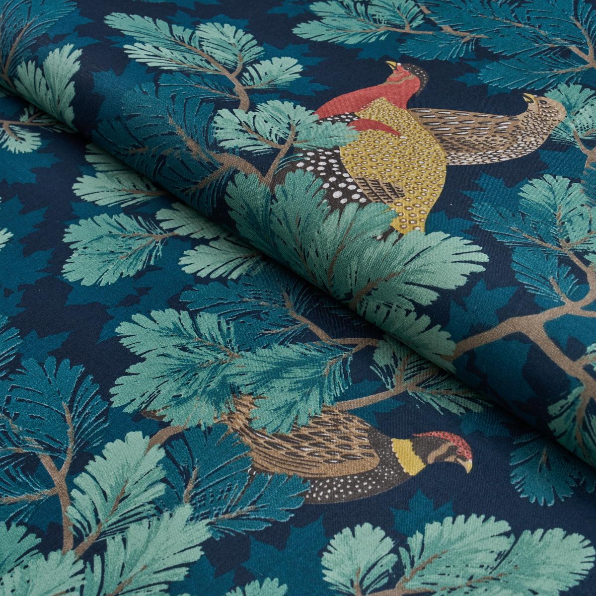 Schumacher Covey Hedge Midnight Fabric