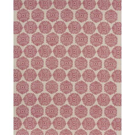 Schumacher Gilded Star Hand Block Red Fabric