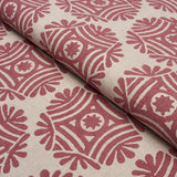 Schumacher Gilded Star Hand Block Red Fabric