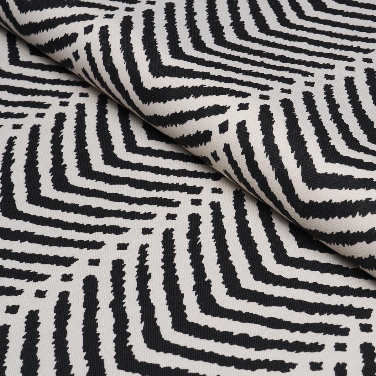 Schumacher La Jolla Indoor/Outdoor Black Fabric