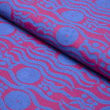 Schumacher Bosphorus Hand Block Fuchsia & Blue Fabric