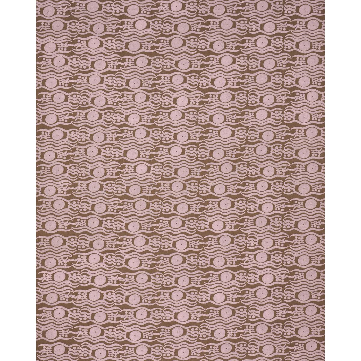 Schumacher Bosphorus Hand Block Brown & Pink Fabric