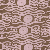 Schumacher Bosphorus Hand Block Brown & Pink Fabric