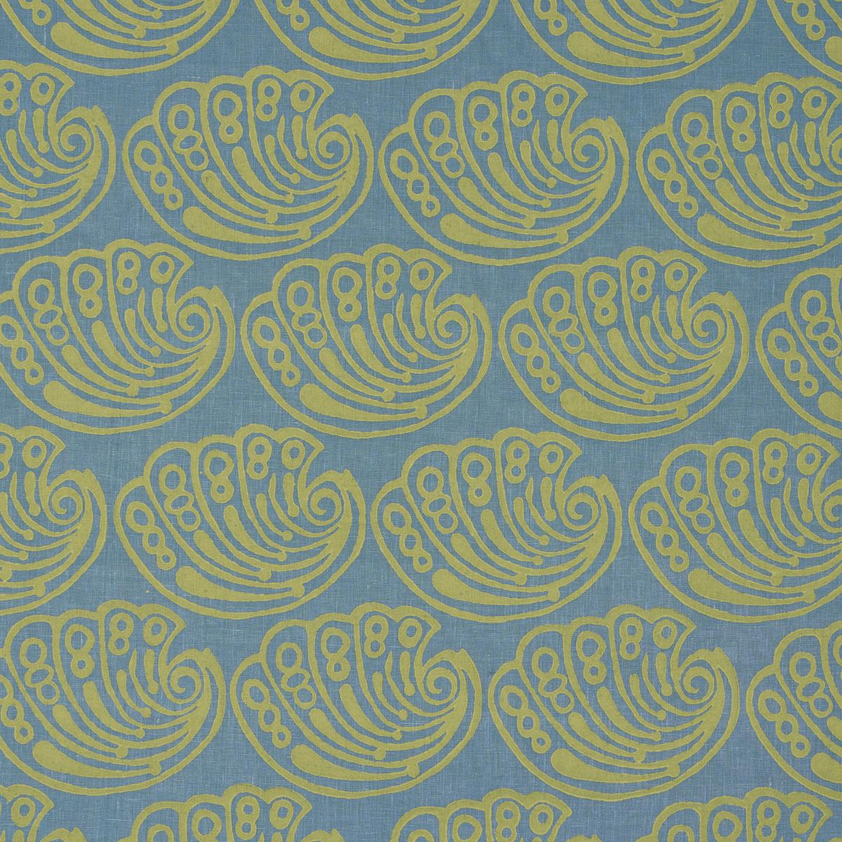 Schumacher Ramsgate Hand Block Seaweed Fabric