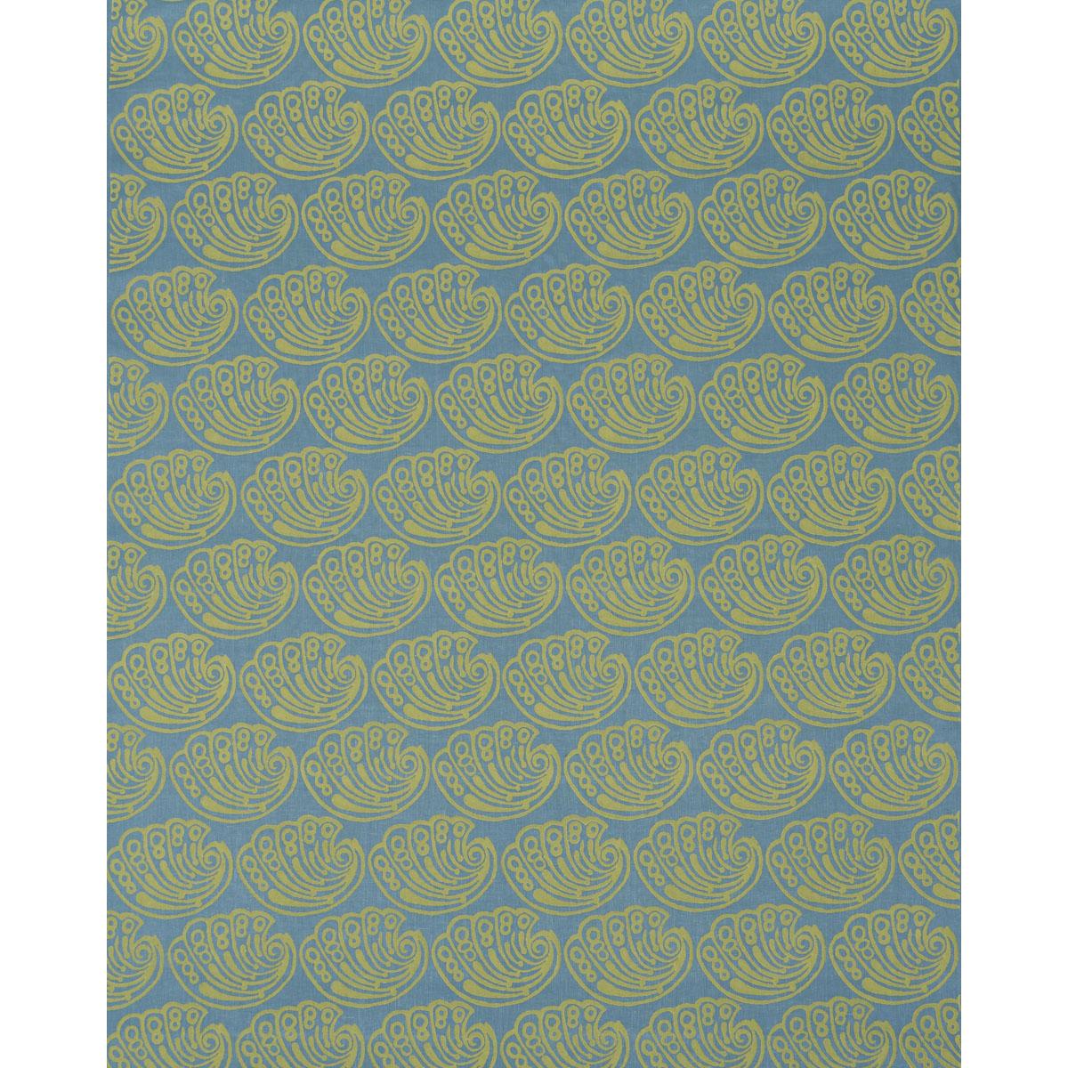 Schumacher Ramsgate Hand Block Seaweed Fabric