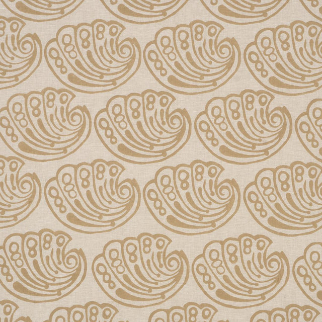 Schumacher Ramsgate Hand Block Sand Fabric
