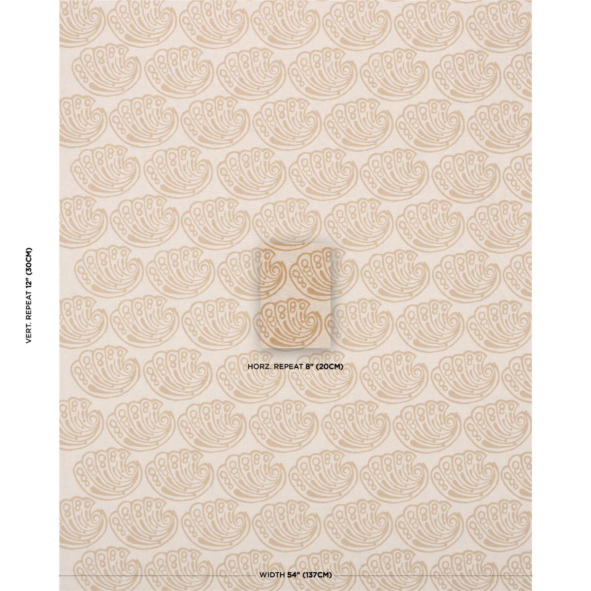 Schumacher Ramsgate Hand Block Sand Fabric