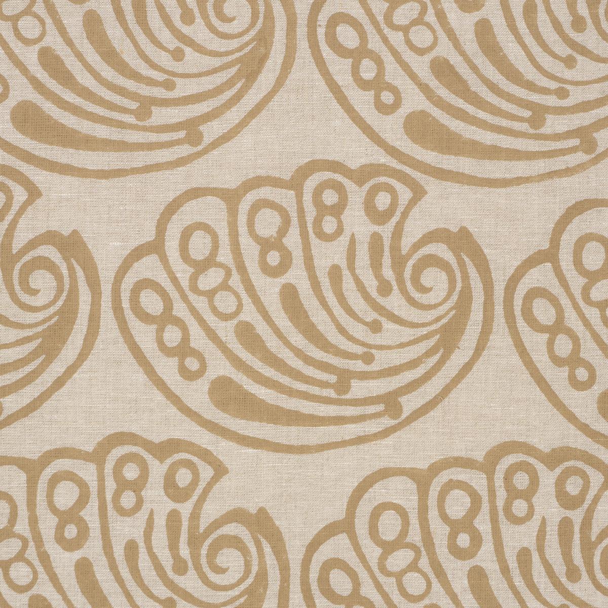 Schumacher Ramsgate Hand Block Sand Fabric