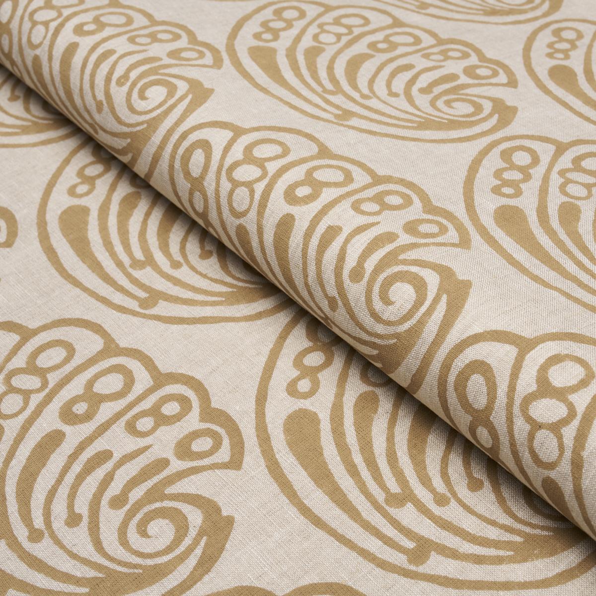 Schumacher Ramsgate Hand Block Sand Fabric