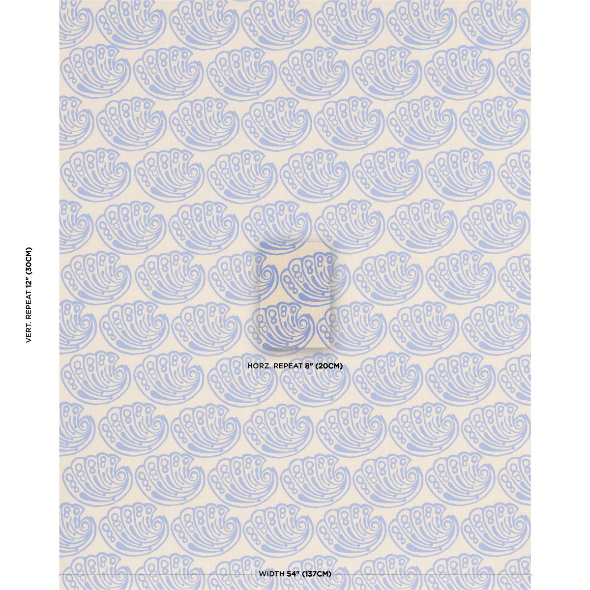 Schumacher Ramsgate Hand Block French Blue Fabric