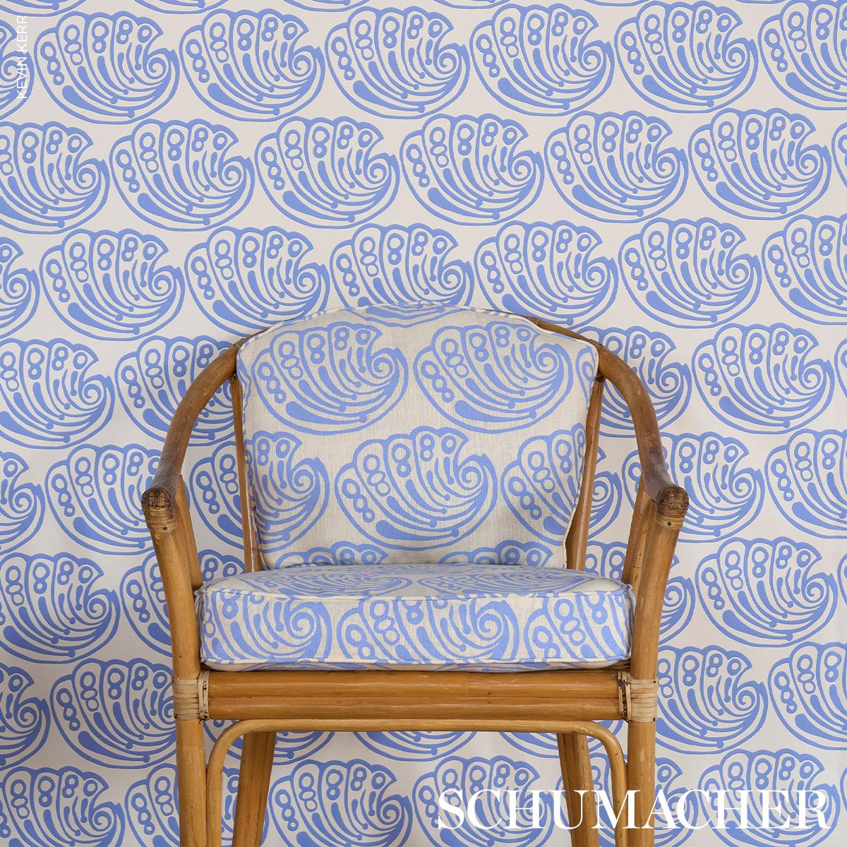 Schumacher Ramsgate Hand Block French Blue Fabric