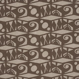 Schumacher Tarot Hand Block Brown Fabric