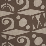 Schumacher Tarot Hand Block Brown Fabric